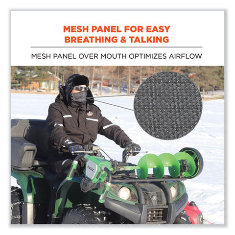 N-ferno 6823 Hinged Balaclava Face Mask, Fleece, One Size Fits Most, Lime