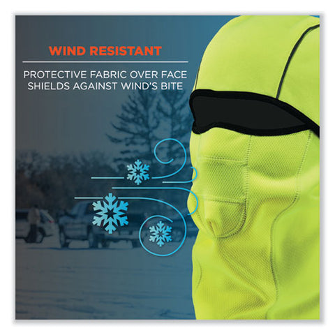 N-ferno 6823 Hinged Balaclava Face Mask, Fleece, One Size Fits Most, Lime