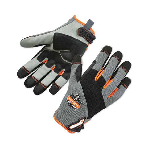 Proflex 710 Heavy-duty Mechanics Gloves, Gray, Small, Pair