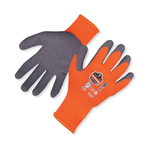 Proflex 7401 Coated Lightweight Winter Gloves, Orange, Large, Pair