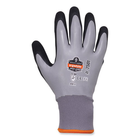 Proflex 7501 Coated Waterproof Winter Gloves, Gray, Medium, Pair