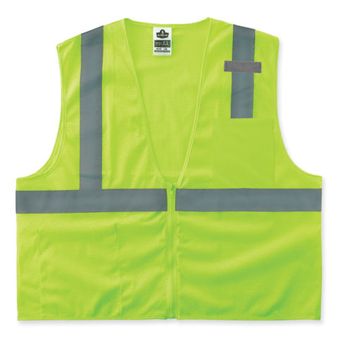 Glowear 8210z Class 2 Economy Mesh Vest, Polyester, Lime, Small/medium
