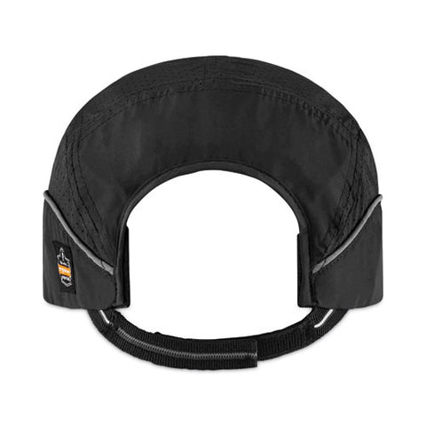 Skullerz 8965 Lightweight Bump Cap Hat With Led Lighting, Short Brim, Black