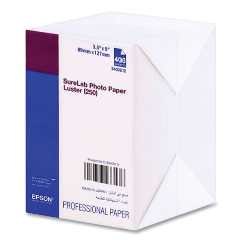 Surelab Photo Paper, 3.5 X 5, Luster White, 400/pack