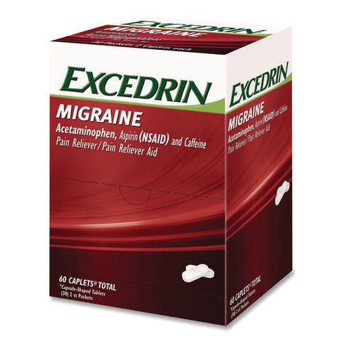 Migraine Caplets, 2 Tablets/packet, 30 Packets/box