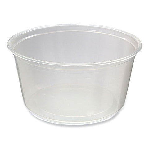 Microwavable Deli Containers, 12 Oz, 4.6" Diameter X 2.3" H, Clear, Plastic, 500/carton