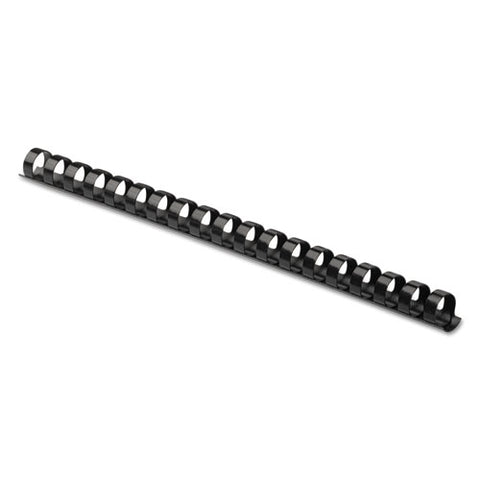 Plastic Comb Bindings For 11 X 8.5 Documents, 19 Rings, 0.38" (55-sheet) Capacity, Black, 100/pack