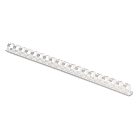 Plastic Comb Bindings For 11 X 8.5 Documents, 19 Rings, 0.38" (55-sheet) Capacity, White, 100/pack
