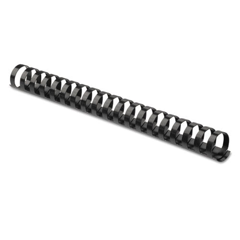 Plastic Comb Bindings For 11 X 8.5 Documents, 19 Rings, 1" (200-sheet) Capacity, Black, 10/pack