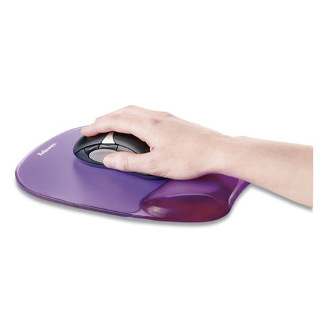 Gel Crystals Mouse Pad With Wrist Rest, 7.87 X 9.18, Purple