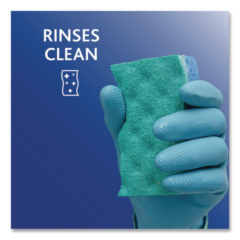 Scrunge Non-scratch Scrub Sponge, 2.63" X 4.25", 1" Thick, Green/blue, 2/pack, 8 Packs/carton