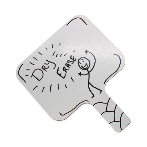 Dry Erase Paddle, 9.75" X 8", White Surface, 12/pack
