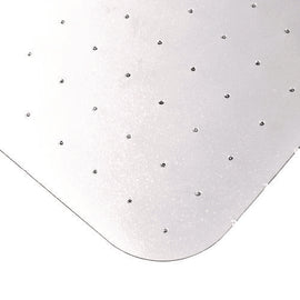 Ecotex Marlon Bioplus Polycarbonate Chair Mat For Low To Medium Pile Carpeted Floors, Rectangular, 45" X 53", Clear