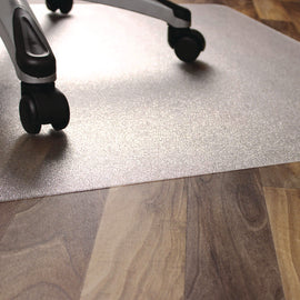 Ecotex Marlon Bioplus Rectangular Polycarbonate Chair Mat For Hard Floors, Rectangular, 46" X 60", Clear