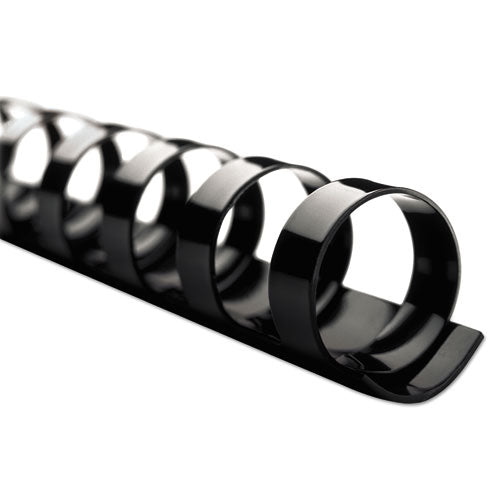 Combbind Standard Spines For 11 X 8.5 Documents, 19 Rings, 0.75" (160-sheet) Capacity, Black, 100/box
