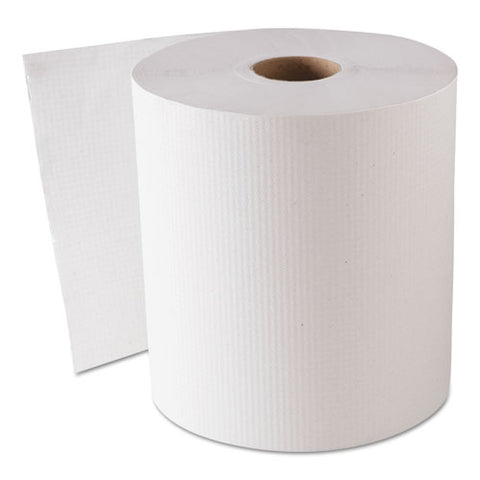 Hardwound Roll Towels, 1-ply, 8" X 800 Ft, White, 6 Rolls/carton