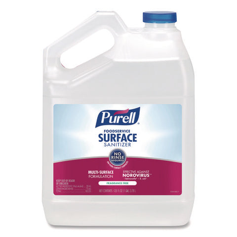 Foodservice Surface Sanitizer, Fragrance-free, 1 Gal Bottle, 4/carton