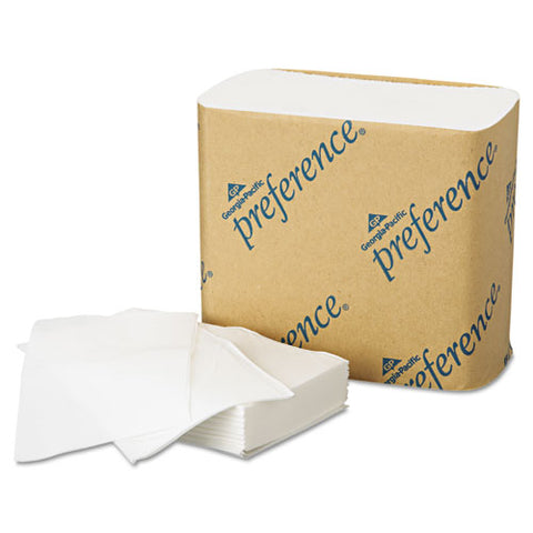 Preference Singlefold Interfolded Bath Tissue, Septic Safe, 1-ply, White, 400 Sheets/pack, 60 Packs/carton