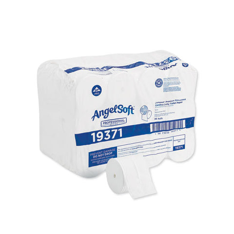 Compact Coreless Bath Tissue, Septic Safe, 2-ply, White, 750 Sheets/roll, 36 Rolls/carton