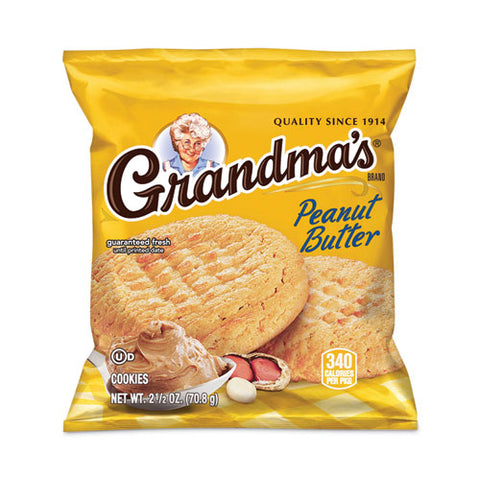 Homestyle Peanut Butter Cookies, 2.5 Oz Pack, 2 Cookies/pack, 60 Packs/carton