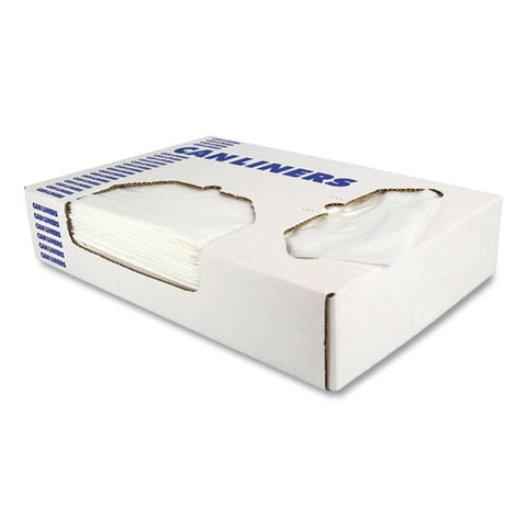 Linear Low-density Can Liners, 33 Gal, 1 Mil, 33" X 45", Clear, Flat Pack, 200/carton