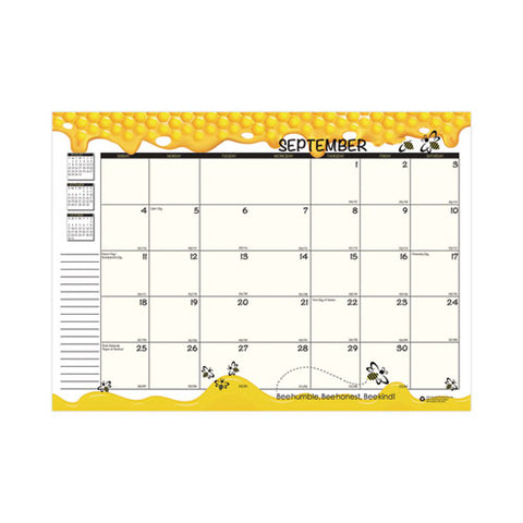 Recycled Academic Honeycomb Planner, Honeycomb Artwork, 10 X 7, Multicolor Cover, 12-month (aug To July): 2024 To 2025