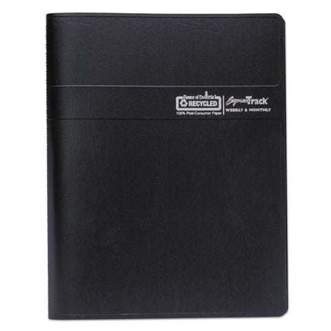 Express Track Recycled Weekly Appointment Book/monthly Planner, 11 X 8.5, Black Cover, 13-month: Jan 2026 To Jan 2027