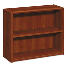 10700 Series Wood Bookcase, Two-shelf, 36w X 13.13d X 29.63h, Cognac