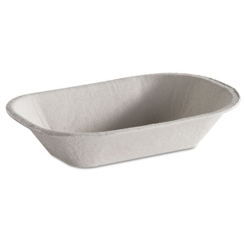 Savaday Molded Fiber Food Tray, 4 X 6, Beige, Paper, 250/bag, 4 Bags/carton