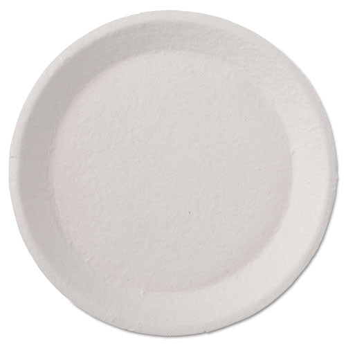 Savaday Molded Fiber Dinnerware, 5-compartment Plate, Paper, 10.5" Dia, White, 250/carton