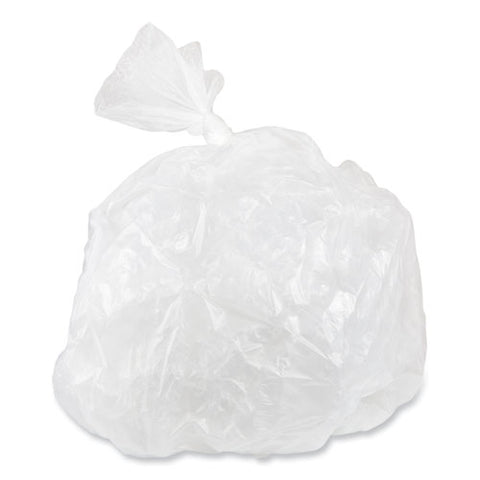 High-density Commercial Can Liners, 10 Gal, 5 Mic, 24" X 24", Natural, Perforated Roll, 50 Bags/roll, 20 Rolls/carton