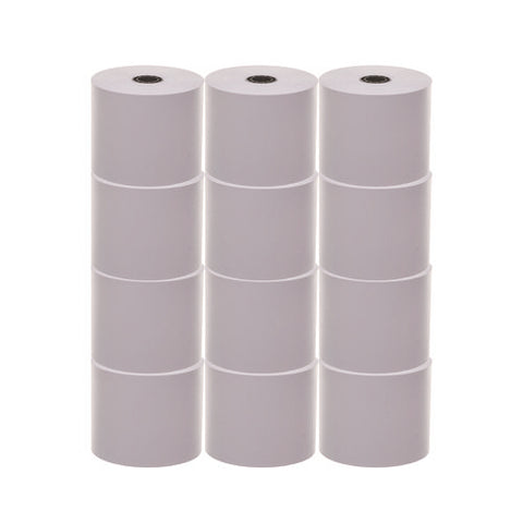 Impact Bond Paper Rolls, 2.25" X 150 Ft, White, 12/pack