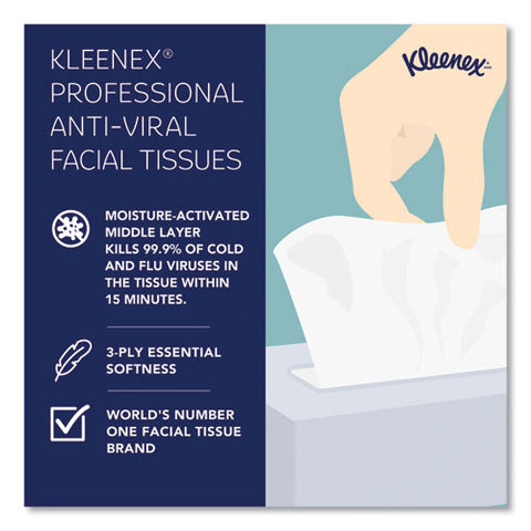 Boutique Anti-viral Facial Tissue, Pop-up Box, 3-ply, White, 60 Sheets/box, 3 Boxes/pack