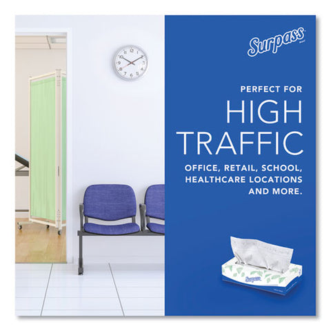 Facial Tissue For Business, 2-ply, White, 125 Sheets/box, 60 Boxes/carton