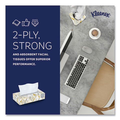 White Facial Tissue For Business, Pop-up Box, 2-ply, 125 Sheets/box, 48 Boxes/carton