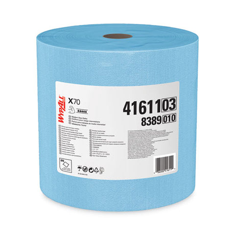 X70 Cloths, Jumbo Roll, 12.4 X 12.2, Blue, 820/roll