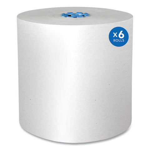 Pro Hard Roll Paper Towels With Absorbency Pockets For Scott Pro Dispenser, Blue Core Only, 1-ply, 7.5" X 900 Ft, 6 Rolls/ct