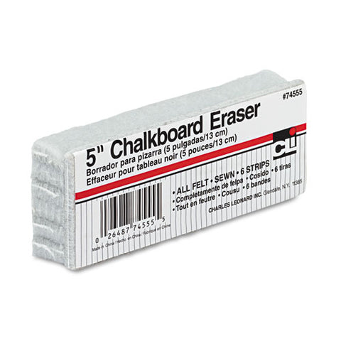 5-inch Eraser, 5" X 2" X 1", White