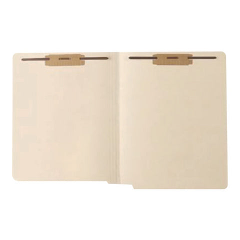 Reinforced End Tab File Folder, 0.75" Expansion, 2 Fasteners, Letter Size, Manila Exterior, 250/carton