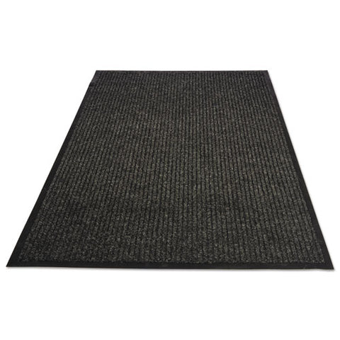 Golden Series Dual Rib Indoor Wiper Mats, Rectangular, Charcoal Gray Carpeted Surface, 36" X 60"