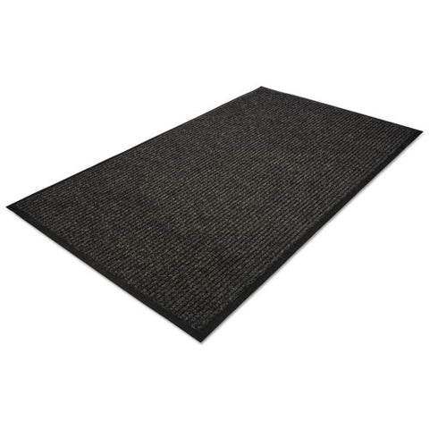 Golden Series Dual Rib Indoor Wiper Mats, Rectangular, Charcoal Gray Carpeted Surface, 36" X 60"