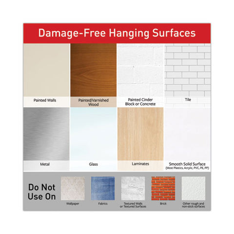 Assorted Refill Strips, Removable, (8) Small 0.75 X 1.75, (4) Medium 0.75 X 2.75, (4) Large 0.75 X 3.75, White, 16/pack