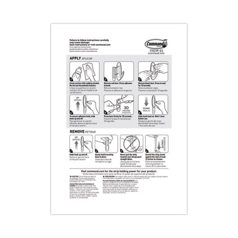 Assorted Refill Strips, Removable, (8) Small 0.75 X 1.75, (4) Medium 0.75 X 2.75, (4) Large 0.75 X 3.75, White, 16/pack