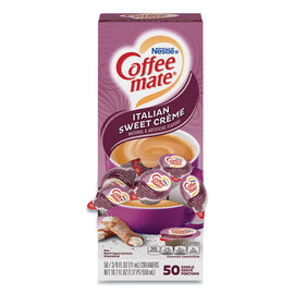 Liquid Coffee Creamer, Italian Sweet Cream, 0.38 Oz Mini Cups, 50/box