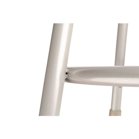 6400 Series Fixed Height Heavy Duty Vinyl Padded Steel Stool, Backless, Supports 500 Lb, 30" Seat Height, Gray Seat/base