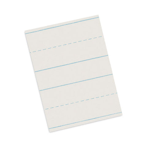 Skip-a-line Ruled Newsprint Paper, 3/4" Two-sided Long Rule, 8.5 X 11, 500/ream