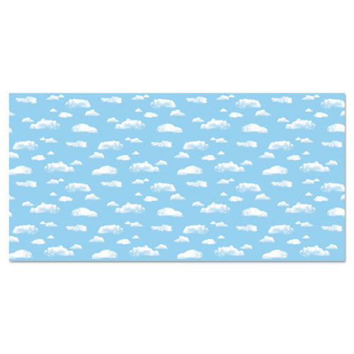 Fadeless Designs Bulletin Board Paper, Clouds, 50 Ft X 48", Blue/white