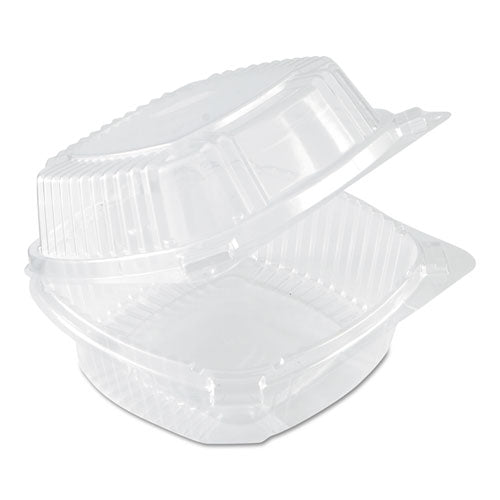 Clearview Smartlock Hinged Lid Container, 20 Oz, 5.75 X 6 X 3, Clear, Plastic, 500/carton