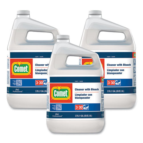 Cleaner With Bleach, Liquid, (3) 1 Gal Bottle, (1) Empty Bottle, (1) Trigger Sprayer/carton