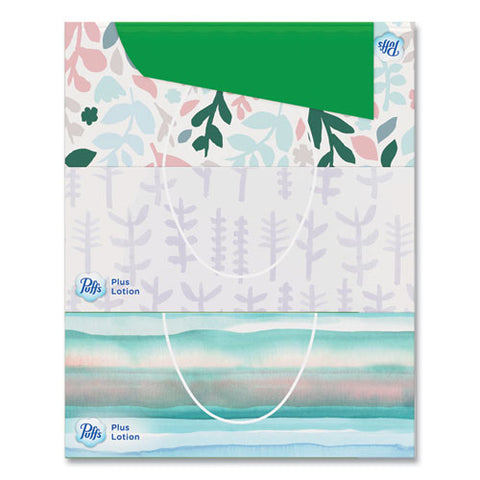 Plus Lotion Facial Tissue, 2-ply, White, 124 Sheets/box, 3 Box/pack